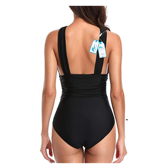 YOU DI AN Women One Piece Tummy Control Swimsuit Black Size S 3427 - Picture 2 of 2